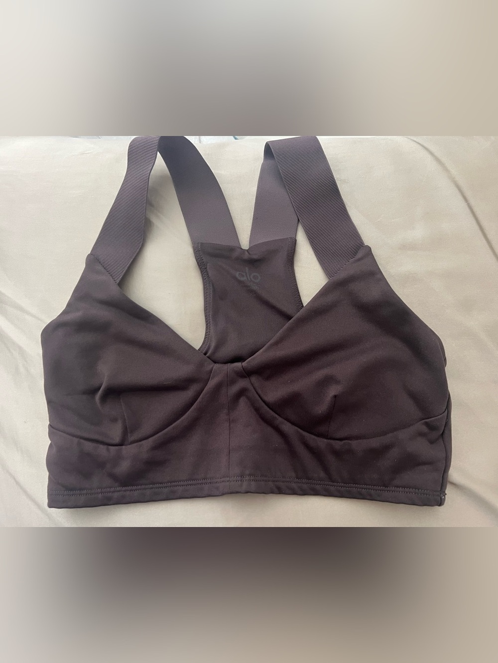 Alo chocolate brown sports bra XS